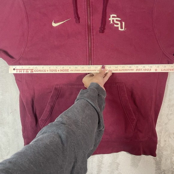 Florida State Seminoles Hoodie Mens L Maroon Nike Full Zip NCAA FSU Garnet - Picture 6 of 7